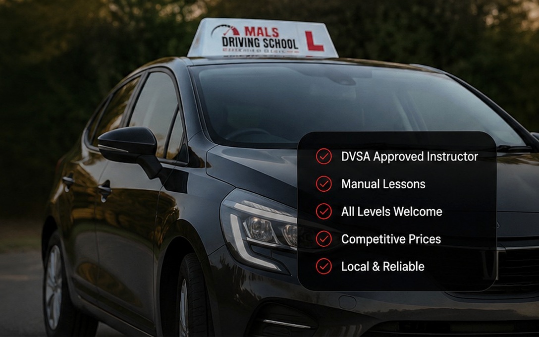 Black Peugeot 208 driving school tuition car